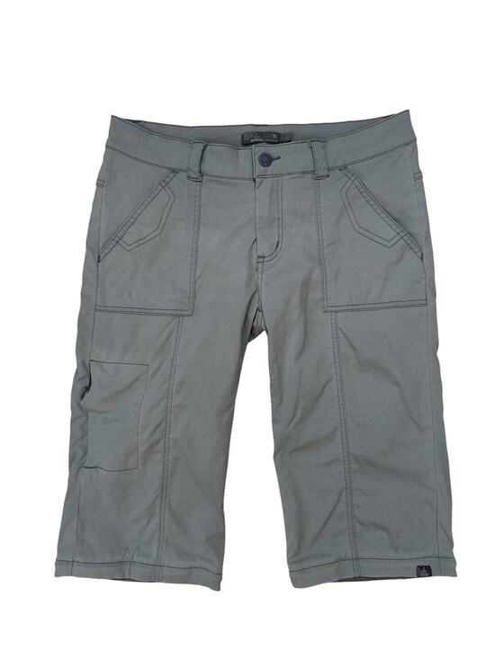 Prana Pants - PRANA Gray Low Rise Crop Hiking Pants Size 10 Womens Zip Leg Pockets Stretch